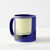  banner en boek met kaarsvormige Sjabloon Mok (Voorkant links)