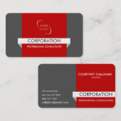 Banner en logo professionele rode visitekaartjes (Voorkant / Achterkant)