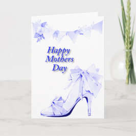 Banner en schoen in blauw kaart