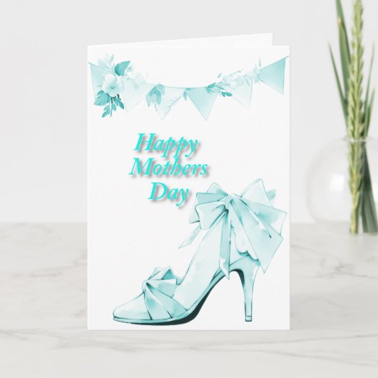 Banner en schoen in Teal Kaart (Voorkant)