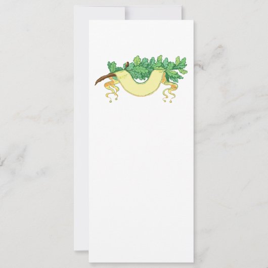 Banner en tak van groene eekbladeren (Voorkant)