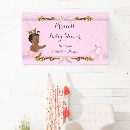 Banner Ethnic Princess Baby shower Roze Goud (Insitu)