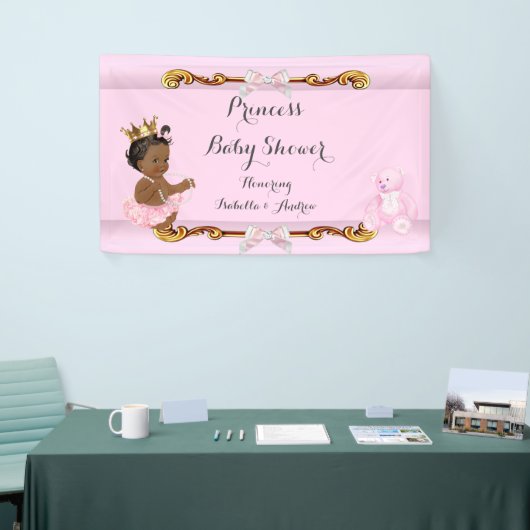 Banner Ethnic Princess Baby shower Roze Goud (Beurs)