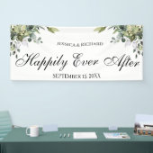 Banner Eucalyptus Waterverf bruiloft (Beurs)