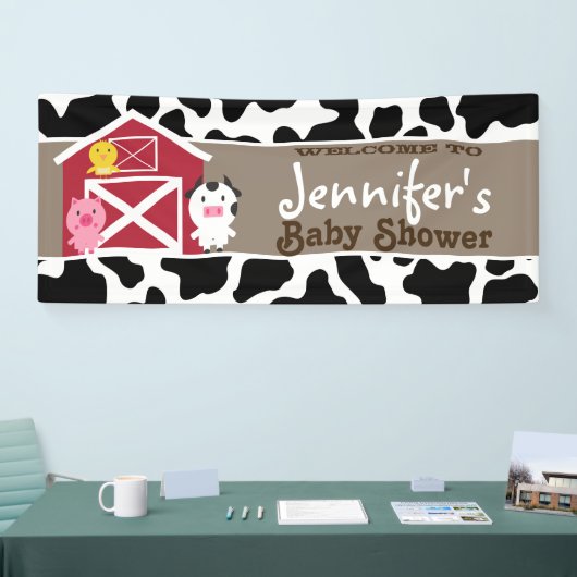 Banner - Farm Animals Baby shower (Beurs)