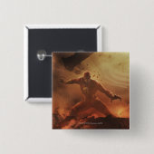 Banner: Flash, Grundy Vierkante Button 5,1 Cm (Voorkant /achterkant)