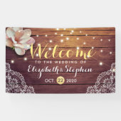 Banner Floral String Light Wood Lace Decor (Horizontaal)