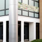 Banner Flowers en String Lights Rustic Wood (Buitenkant Gebouw)