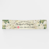 Banner Flowers en String Lights Rustic Wood (Horizontaal)