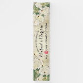 Banner Flowers en String Lights Rustic Wood (Verticaal)