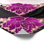 Banner Foto 00th Birthday Party Pink Black Poster (Hoek)