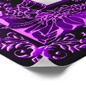 Banner Foto Quinceanera Party Paars Black Poster (Hoek)