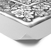 Banner Foto Sweet 16 Party Silver Floral Poster (Hoek)