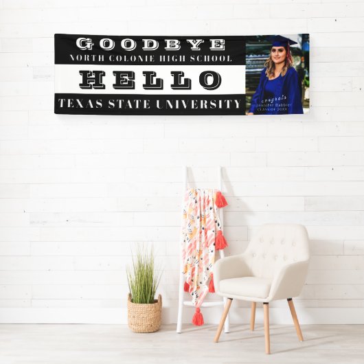 Banner Gelukkige Afstudeerder - Aangepaste Foto Na (Insitu)