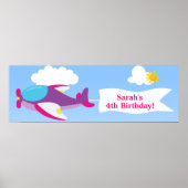 Banner Girl Birthday Banner Poster (Voorkant)