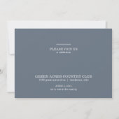 Banner Grey Photo Afstuderen Invitation Kaart (Achterkant)