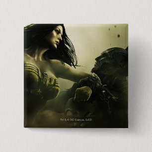 Banner: Grundy, Wonder Woman, Batman Vierkante Button 5,1 Cm