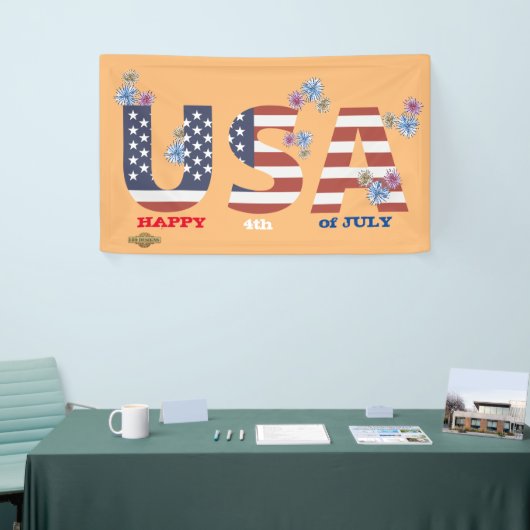 banner "HAPPY 4th of JULY" (Beurs)