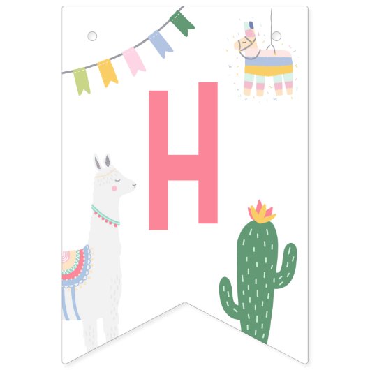 Banner Happy Birthday Oh! Llama Llama (Tweede vlag)