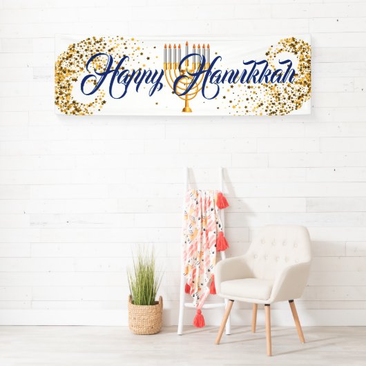 Banner-Happy Hanukkah binnen Spandoek (Insitu)