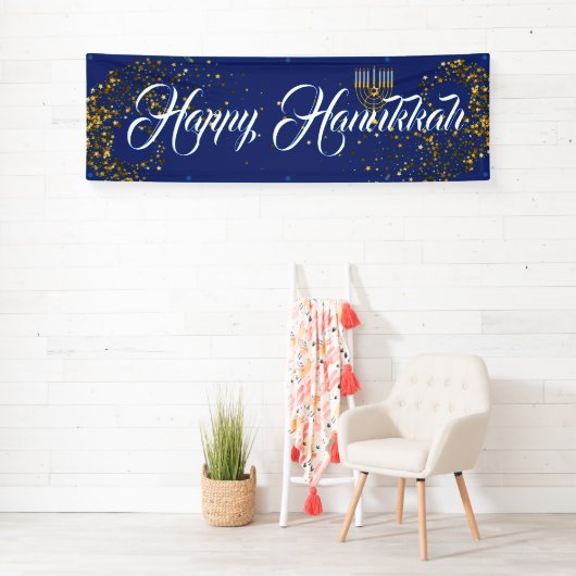 Banner-Happy Hanukkah binnen Spandoek (Insitu)