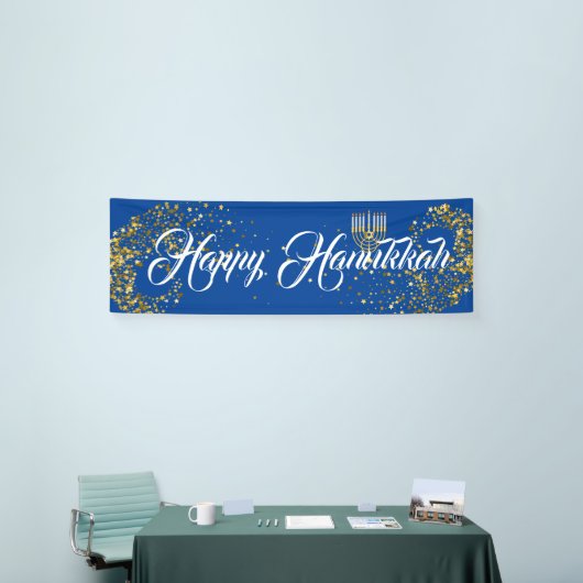 Banner-Happy Hanukkah binnen Spandoek (Beurs)