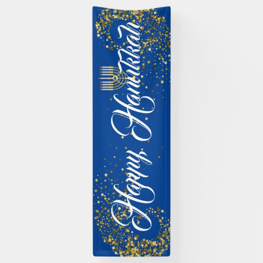 Banner-Happy Hanukkah binnen Spandoek (Verticaal)