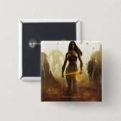 Banner: Harley, Wonder Woman, Flash Vierkante Button 5,1 Cm (Voorkant /achterkant)