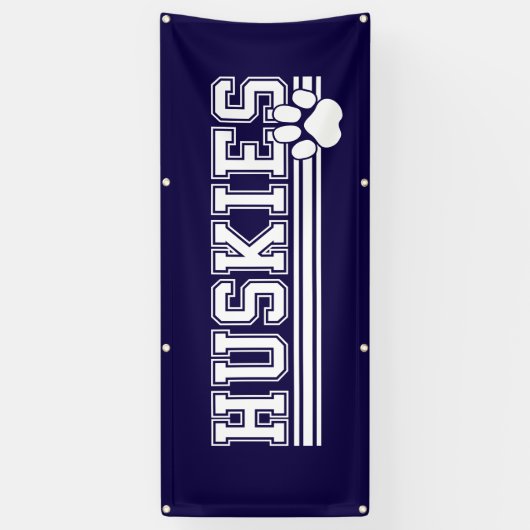 Banner-Huskies voor buiten Spandoek (Verticaal)