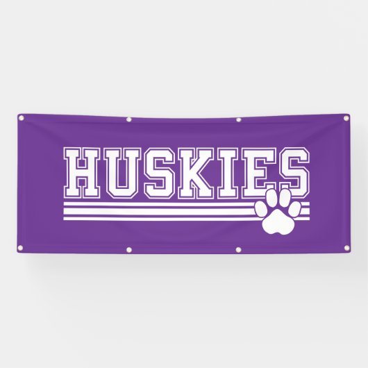 Banner-Huskies voor buiten Spandoek (Horizontaal)