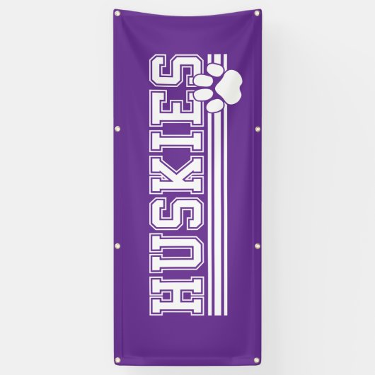 Banner-Huskies voor buiten Spandoek (Verticaal)