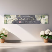 Banner Hydrangea Flowers String Light Blue