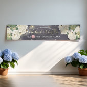 Banner Hydrangea Flowers String Light Blue