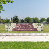 Banner Hydrangea Flowers String Lights Red (Insitu)