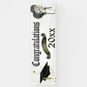 Banner, klasse zwart-goudAfstuderen Spandoek (Verticaal)