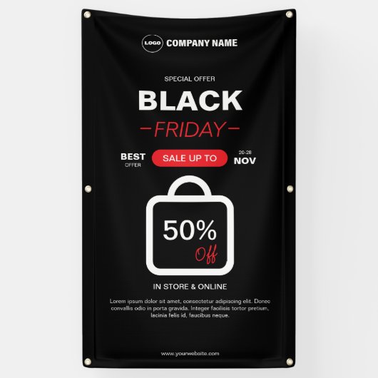 Banner met aangepast logo voor terugkeer op vrijda (Verticaal)