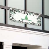 Banner met dennenappels en takken van Rustic Pines (Buitenkant Gebouw)