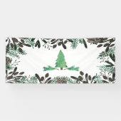 Banner met dennenappels en takken van Rustic Pines (Horizontaal)