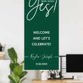 Banner met 'Ja' gezegd Aankondigingsposter Poster (Thuiskantoor)