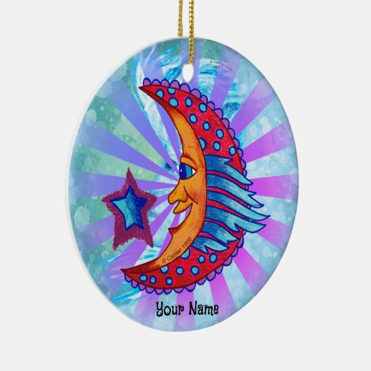 Banner Moon Keramisch Ornament (Rechts)