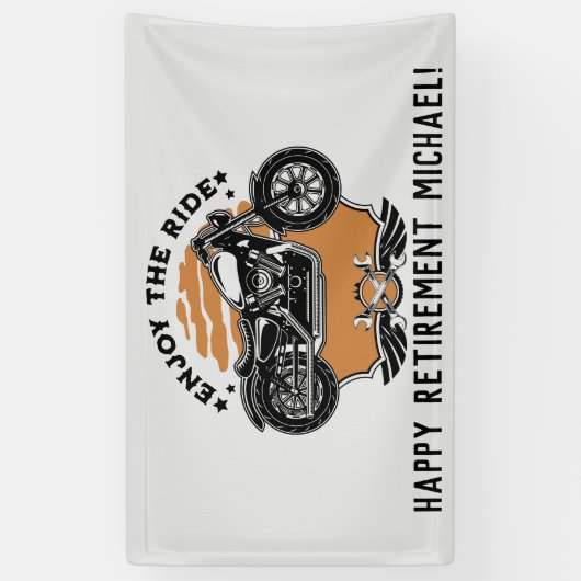 Banner motorfietsretiment (Verticaal)