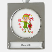 Banner Ornament Elf Verzilverd Banner Ornament (Voorkant)