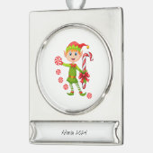 Banner Ornament Elf Verzilverd Banner Ornament (Links)