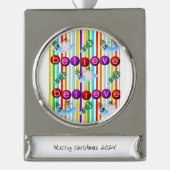 Banner Ornament Geloof Verzilverd Banner Ornament (Voorkant)