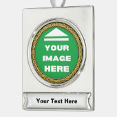 Banner Ornament - gepersonaliseerd - Afbeelding /  Verzilverd Banner Ornament (Links)