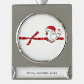 Banner Ornament Kippen Verzilverd Banner Ornament (Voorkant)