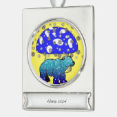 Banner Ornament Sneeuw Polar Beer Verzilverd Banner Ornament (Links)