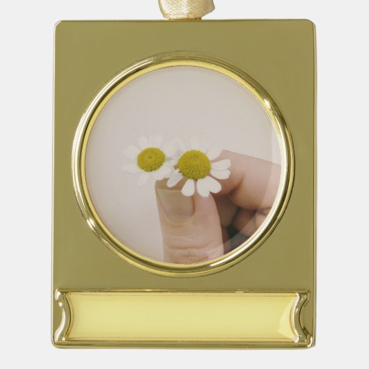 Banner Ornament Verguld Banner Ornament (Voorkant)