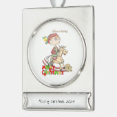 Banner Ornament Verzilverd Banner Ornament (Links)