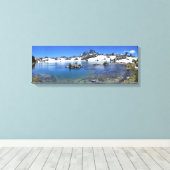 Banner Peak en het bergmeer - Sierra Nevada Canvas Afdruk (Insitu (Houten vloer))